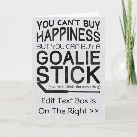 Funny Ice Hockey Goalie Grüße Card Karte (Vorderseite)