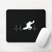 Funny Ice Hockey Goalie Heartbeat Pulse Goaltender Mousepad (Mit Mouse)