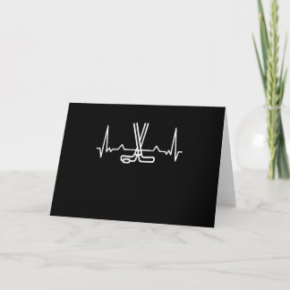 Funny Ice Hockey Heart Beat Puck Gift Karte