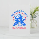 FUNNY ICE HOCKEY MAMA CARD FEIERTAGSKARTE (Stehend Vorderseite)