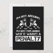 Funny Ice Hockey Player diskutiert Bully Penalty Einladung (Vorderseite)