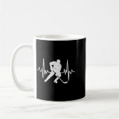 Funny Ice Hockey Player Goalie Heartbeat Hockey Fa Kaffeetasse (Links)