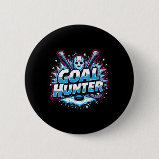 Funny Ice Hockey Quote Gift Goal Button