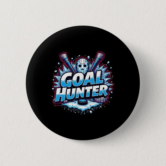Funny Ice Hockey Quote Gift Goal  Button (Vorderseite)