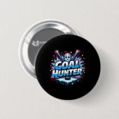 Funny Ice Hockey Quote Gift Goal  Button (Vorne & Hinten)