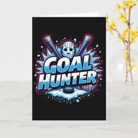Funny Ice Hockey Quote Gift Goal  Karte (Gelbe Blume)