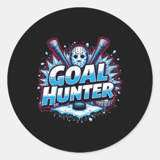 Funny Ice Hockey Quote Gift Goal Runder Aufkleber