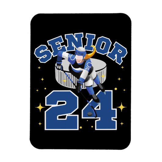 Funny Ice Hockey Senior 2024 Magnet (Vertikal)
