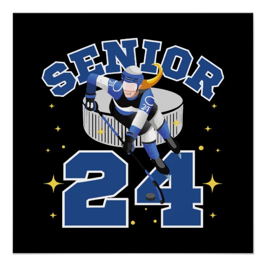 Funny Ice Hockey Senior 2024 Poster (Vorderseite)