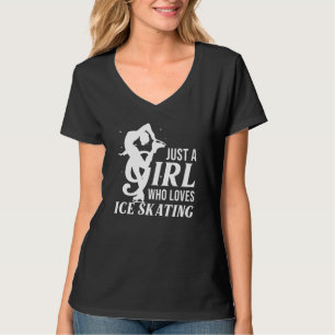 Funny Ice Skaten for Girls Women Skater Abbildung  T-Shirt