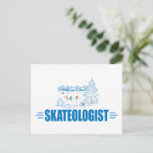 Funny Ice Skaten Postkarte (Stehend Vorderseite)