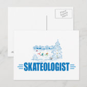 Funny Ice Skaten Postkarte (Vorne/Hinten)