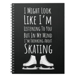 Funny Ice Skating Themed Gifts Winter Sport Skater Notizblock