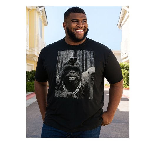 Funny iced  out  Bigfoot  camping Tri-Blend Shirt
