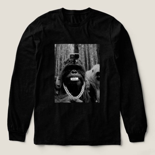 Funny iced out Bigfoot camping Tri-Blend Shirt (Design Vorderseite)