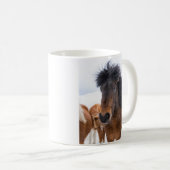 Funny Icelandic Horse Portrait Kaffeetasse (VorderseiteRechts)