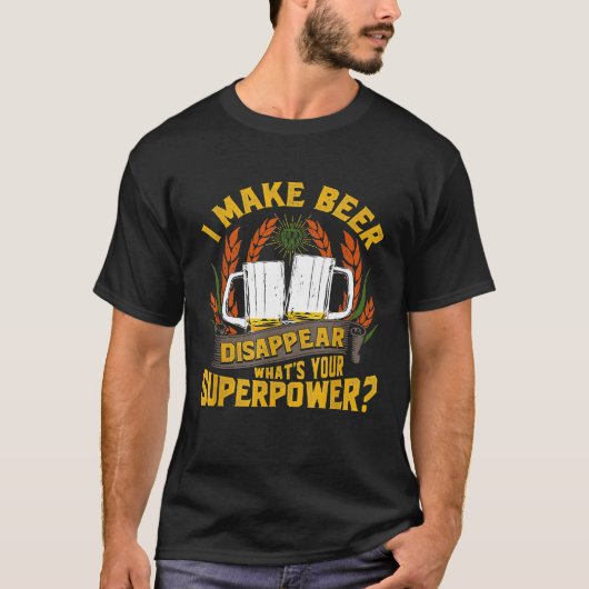 Funny ich Biere verschwinden Handwerk Biertrinker T-Shirt (Vorderseite)