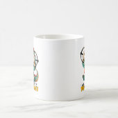 Funny Ich bin allergisch gegen Mornings Typografie Kaffeetasse (Mittel)