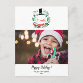 Funny, ich bin auf Weihnachten Weihnachts-Foto der Postkarte (Vorderseite)