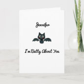 Funny, ich bin Batty über dich Bat Valentine mit N Karte (Vorderseite)