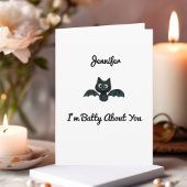 Funny, ich bin Batty über dich Bat Valentine mit N Karte