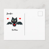 Funny, ich bin Batty über dich Bat Valentine mit N Postkarte (Rückseite)