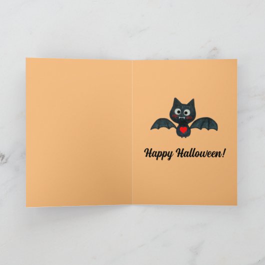 Funny, ich bin Batty über euch Halloween Bat mit N Karte (Innenseite)