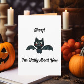 Funny, ich bin Batty über euch Halloween Bat mit N Karte
