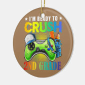 Funny Ich bin bereit, Video Game 2. Klasse zu zers Keramik Ornament (Links)
