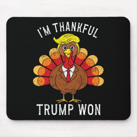 Funny, ich bin dankbar, dass Trump gewonnen hat, u Mousepad (Vorne)