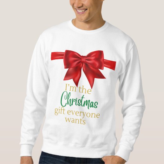 Funny Ich bin das Geschenk Weihnachten Sweatshirt (Vorderseite)