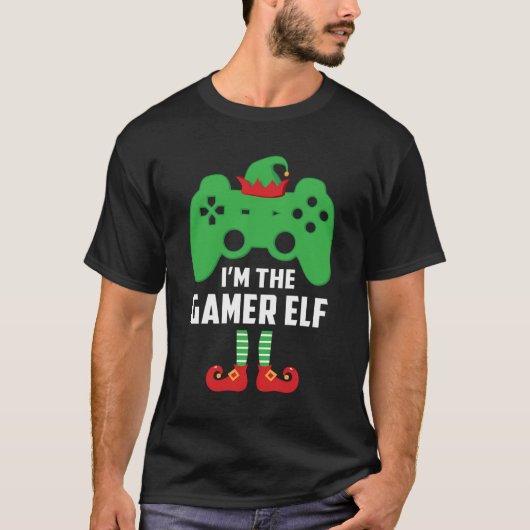 Funny, ich bin der Gamer Elf Video Controller Gami T-Shirt (Vorderseite)