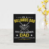 Funny, ich bin ein Billard-Vater wie ein normaler  Karte (Gelbe Blume)