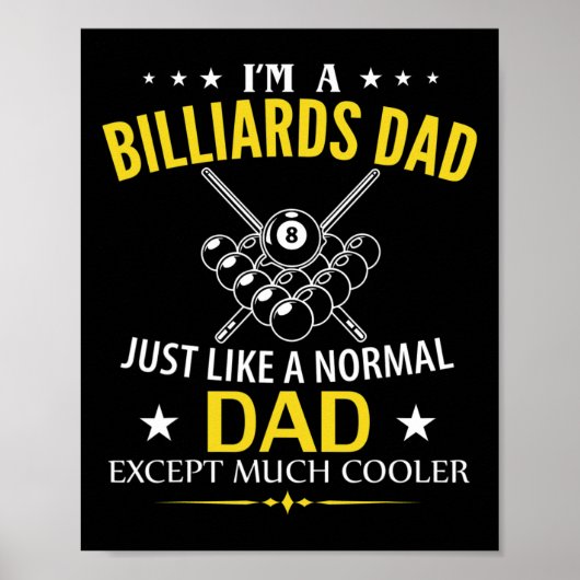 Funny, ich bin ein Billard-Vater wie ein normaler  Poster (Vorne)