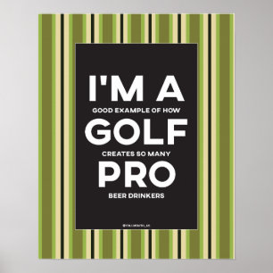 Funny Ich bin ein Golf Pro Golf Poster