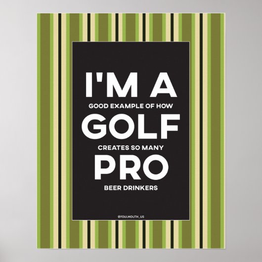 Funny Ich bin ein Golf Pro Golf Poster (Vorne)