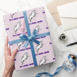 Funny Ich bin ein magisches Unicorn Dorky Fantasy  Geschenkpapier