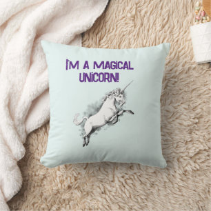 Funny Ich bin ein magisches Unicorn Dorky Fantasy  Kissen