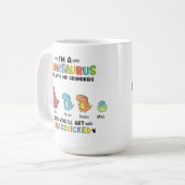 Funny Ich bin ein Nanasaurus bis zu 3 Kinder Kaffe Kaffeetasse (Vorderseite Links)