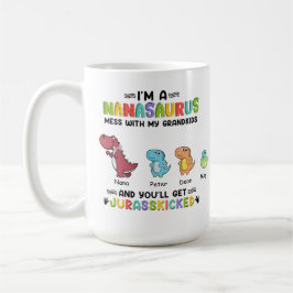 Funny Ich bin ein Nanasaurus bis zu 3 Kinder Kaffe Kaffeetasse
