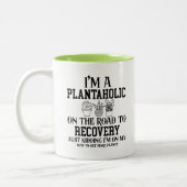 Funny, ich bin ein Plantaholiker Zweifarbige Tasse (Links)