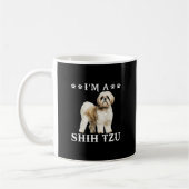 Funny, ich bin ein schiitischer Tzu/ Hund Lover Kaffeetasse (Links)