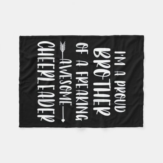 Funny, ich bin ein stolzer Cheer Bruder eines Chee Fleecedecke (Vorderseite (Horizontal))