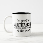 FUNNY - ICH BIN GROSSARTIG IM MULTITASKING ZWEIFARBIGE TASSE (Links)