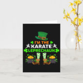 Funny Ich bin Karate Leprechaun Karate St. Patrick Karte (Gelbe Blume)