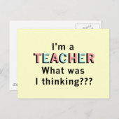 Funny, ich bin Lehrerin für Tshirts und Geschenke Postkarte (Vorne/Hinten)