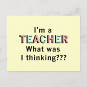Funny, ich bin Lehrerin für Tshirts und Geschenke Postkarte (Vorderseite)