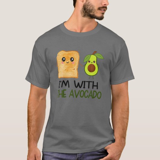 Funny ich bin mit dem Avocado für Kinder, Männer u T-Shirt (Vorderseite)