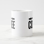 Funny "Ich bin mit Kaffee" Jumbo Tasse 20 oz. (Vorderseite)