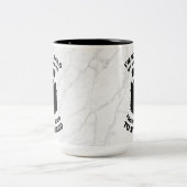 Funny, ich bin nicht Bald-grauer Marmor Zweifarbige Tasse (Mittel)